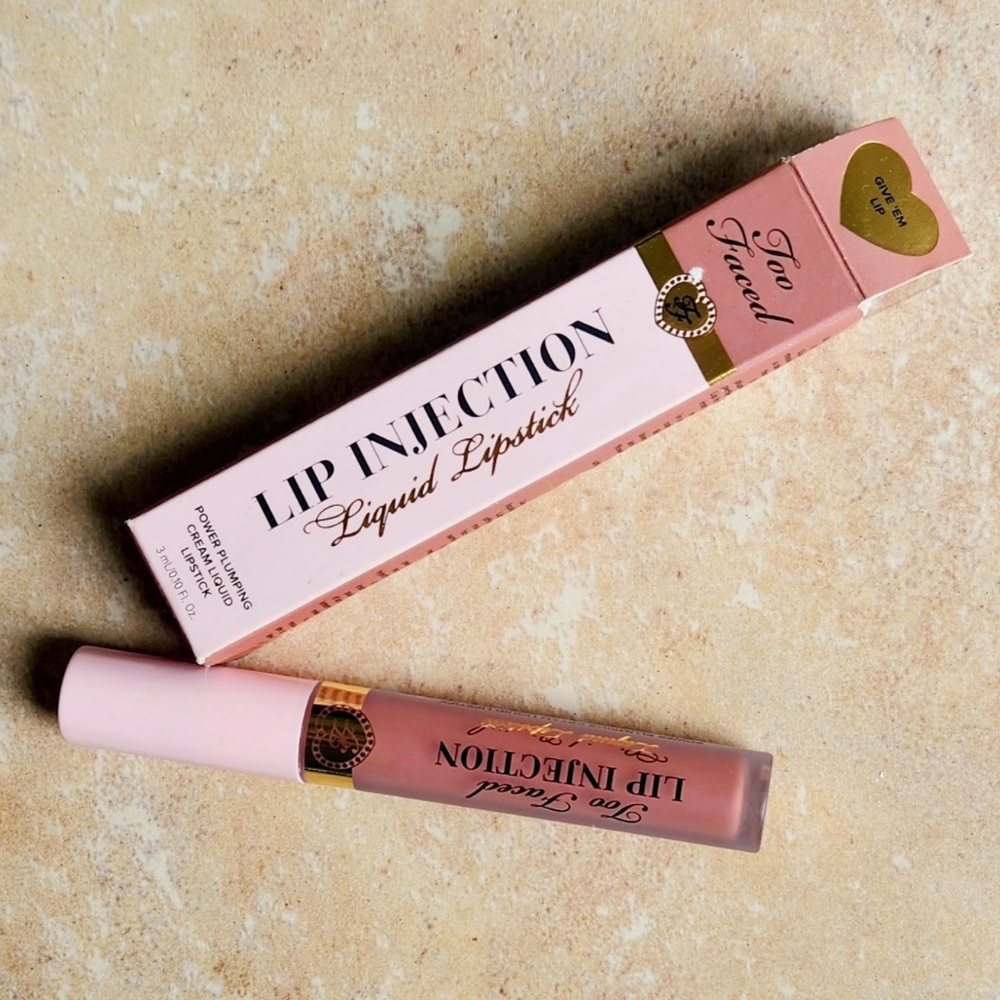 Too Faced GIVE EM LIP Lip Injection Power Plumping Cream Liquid Lipstick BNIB FS